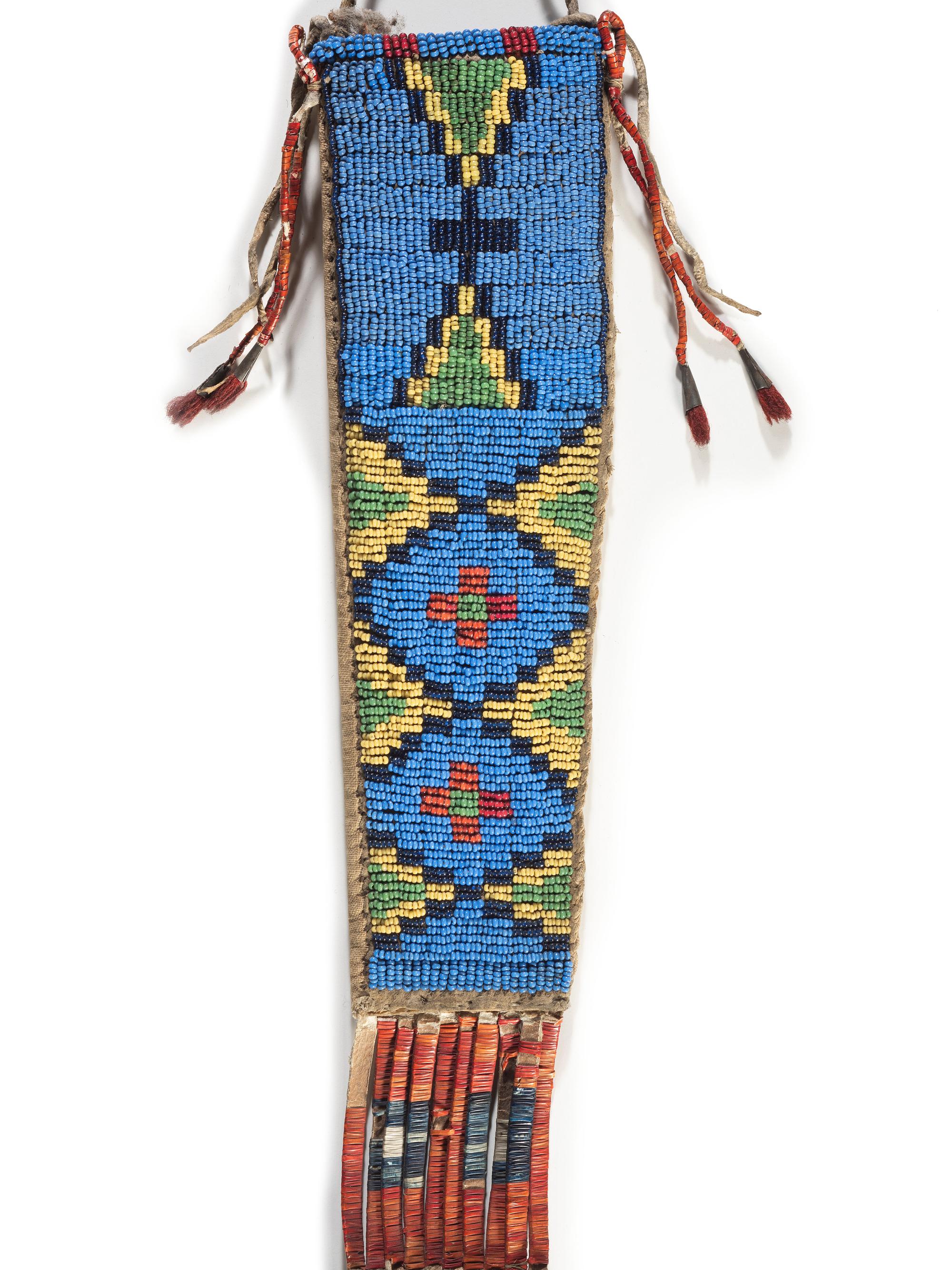 Cheyenne Beaded and Quilled Hide Knife Sheath