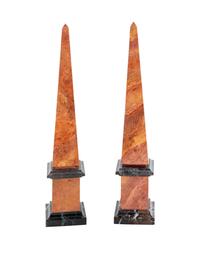 A Pair of Marble Obelisks — 20TH CENTURY