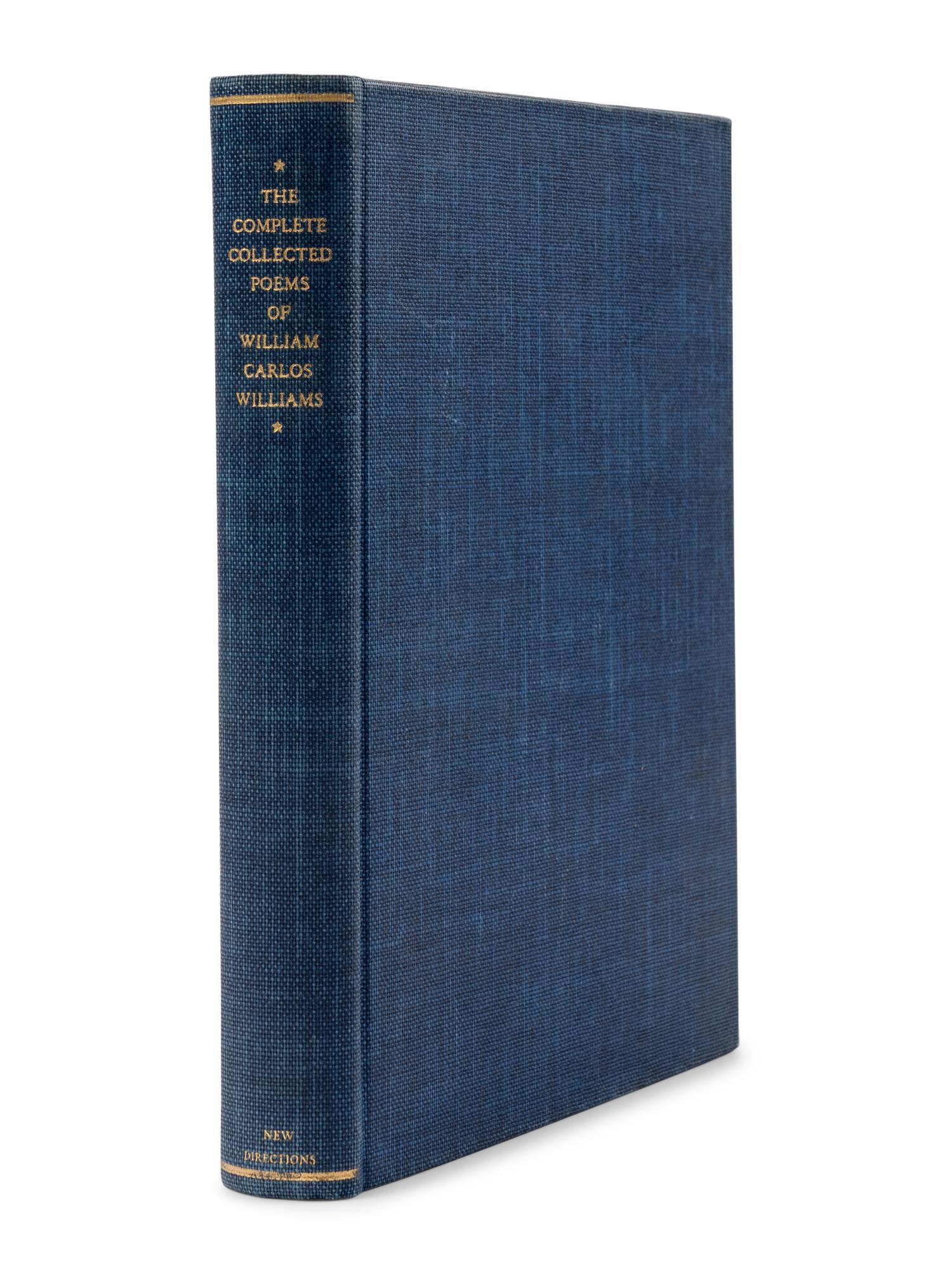 WILLIAMS, William Carlos (1883-1963). The Complete Collected Poems . Norfolk, CT: New Directions, 1938.