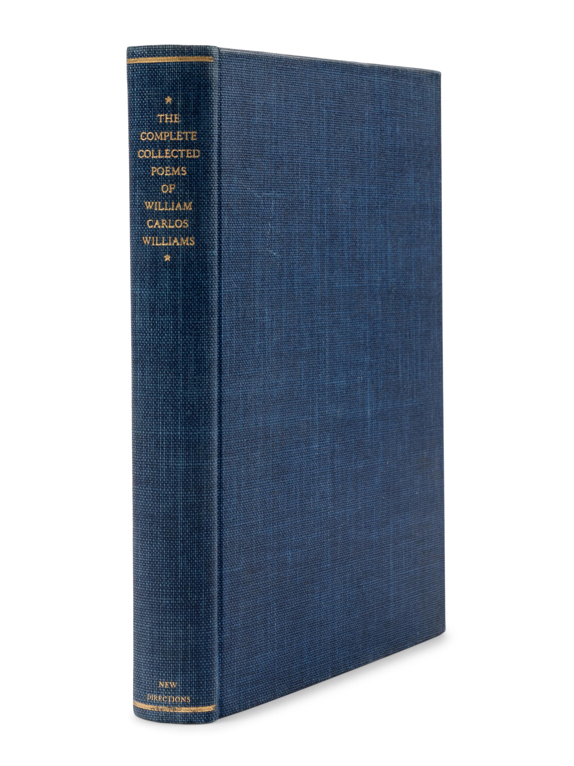 WILLIAMS, William Carlos (1883-1963). The Complete Collected Poems . Norfolk, CT: New Directions, 1938.