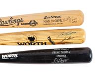 A Collection of 1980s-90s Stars Signed Autograph Bats (3)