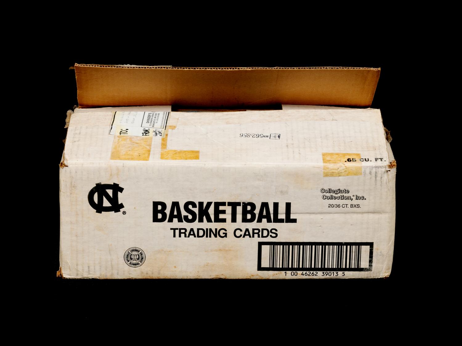 A Factory Case of Collegiate Collection North Carolina Basketball Cards Featuring Michael Jordan