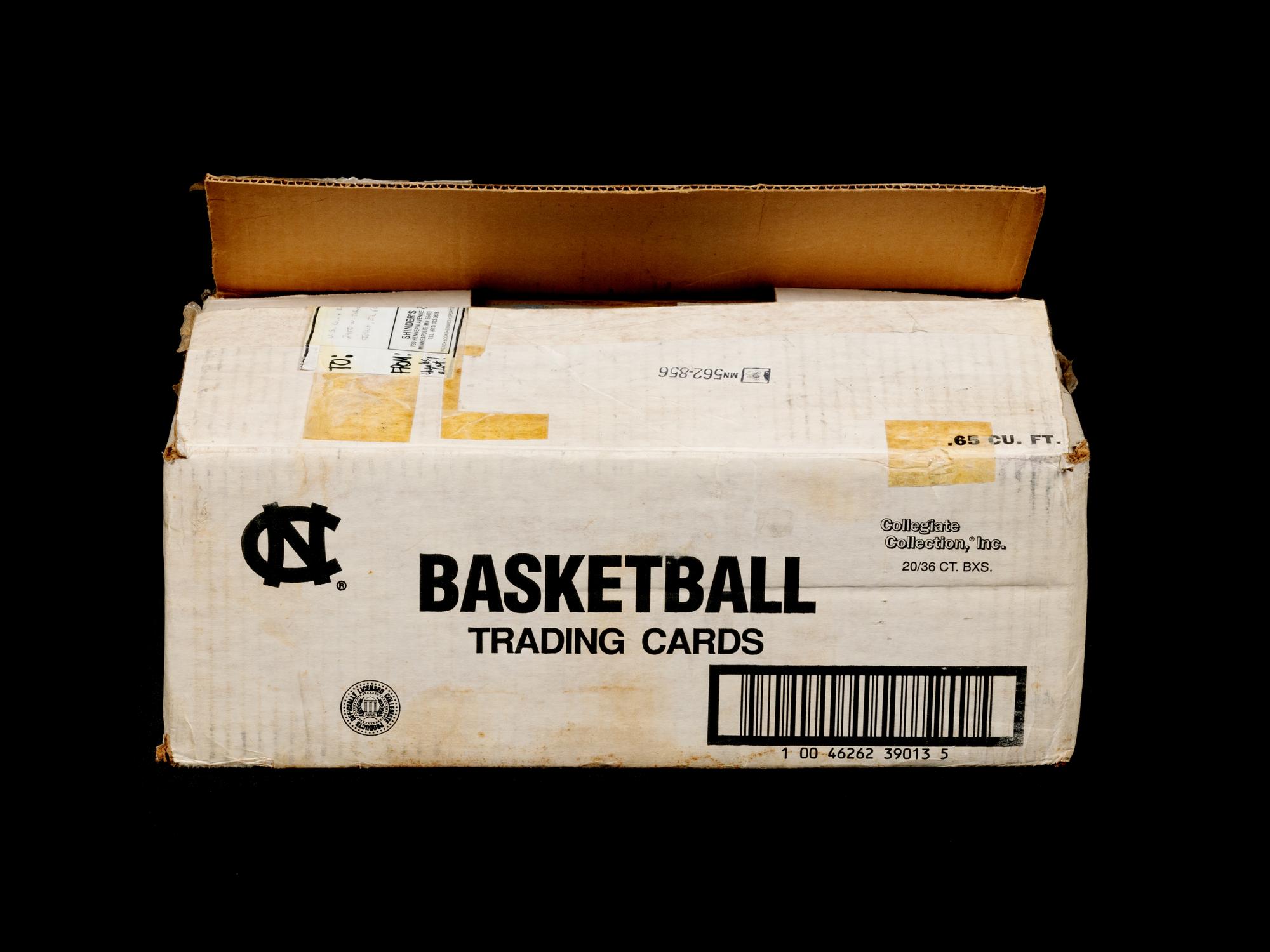 A Factory Case of Collegiate Collection North Carolina Basketball Cards Featuring Michael Jordan