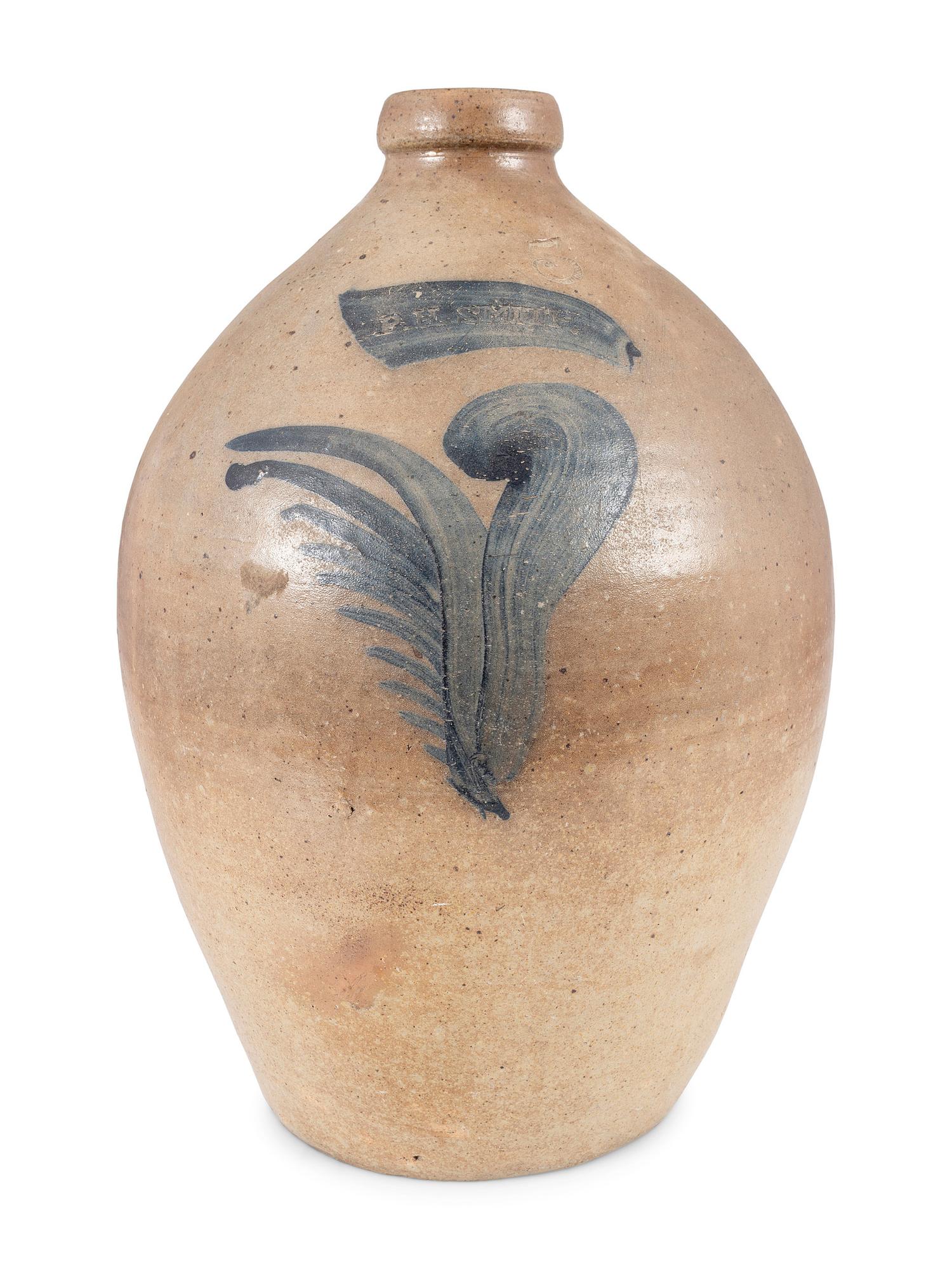 An Ohio Cobalt Decorated Five Gallon Stoneware Jug