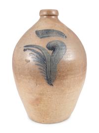 An Ohio Cobalt Decorated Five Gallon Stoneware Jug