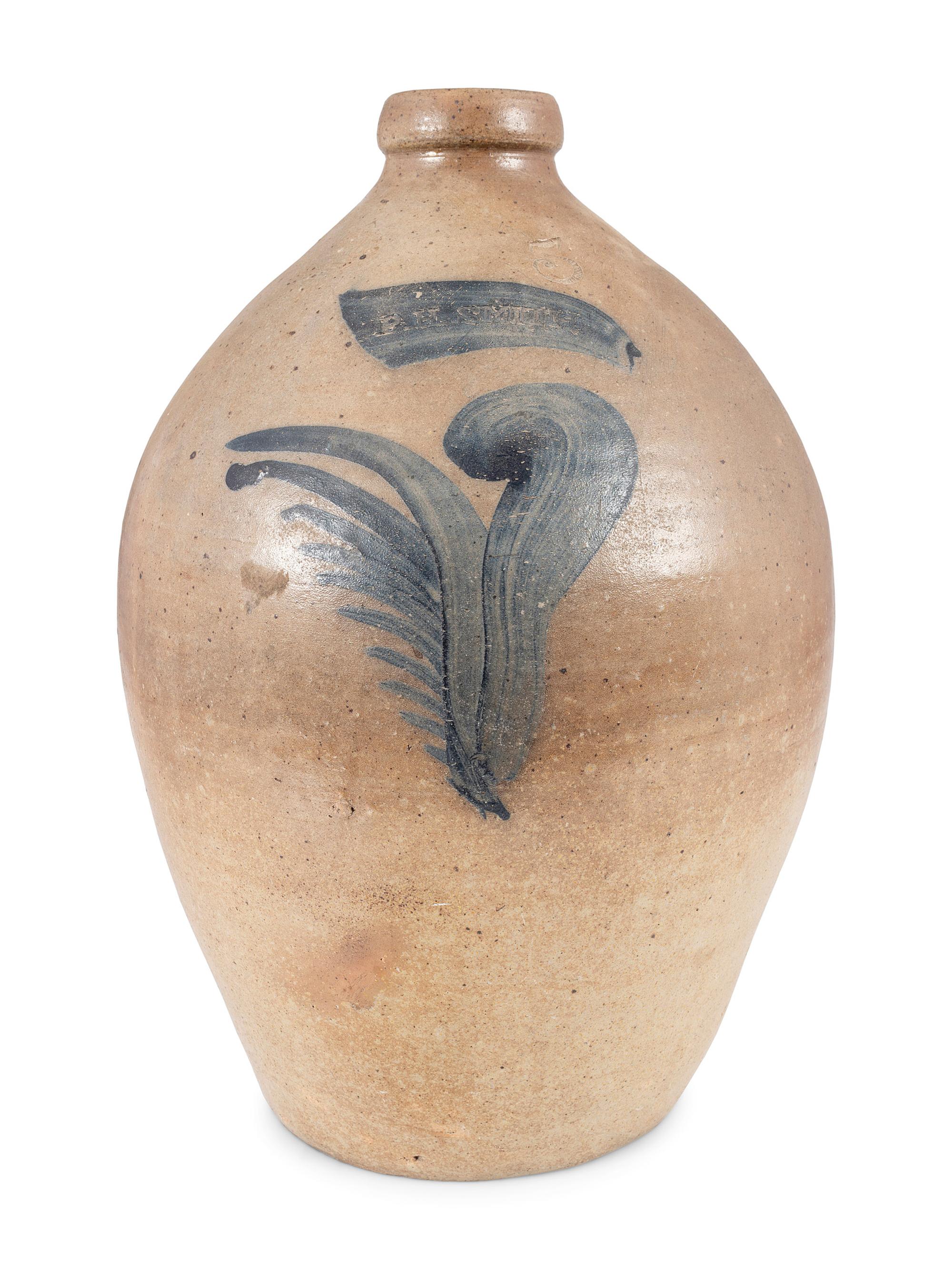 An Ohio Cobalt Decorated Five Gallon Stoneware Jug