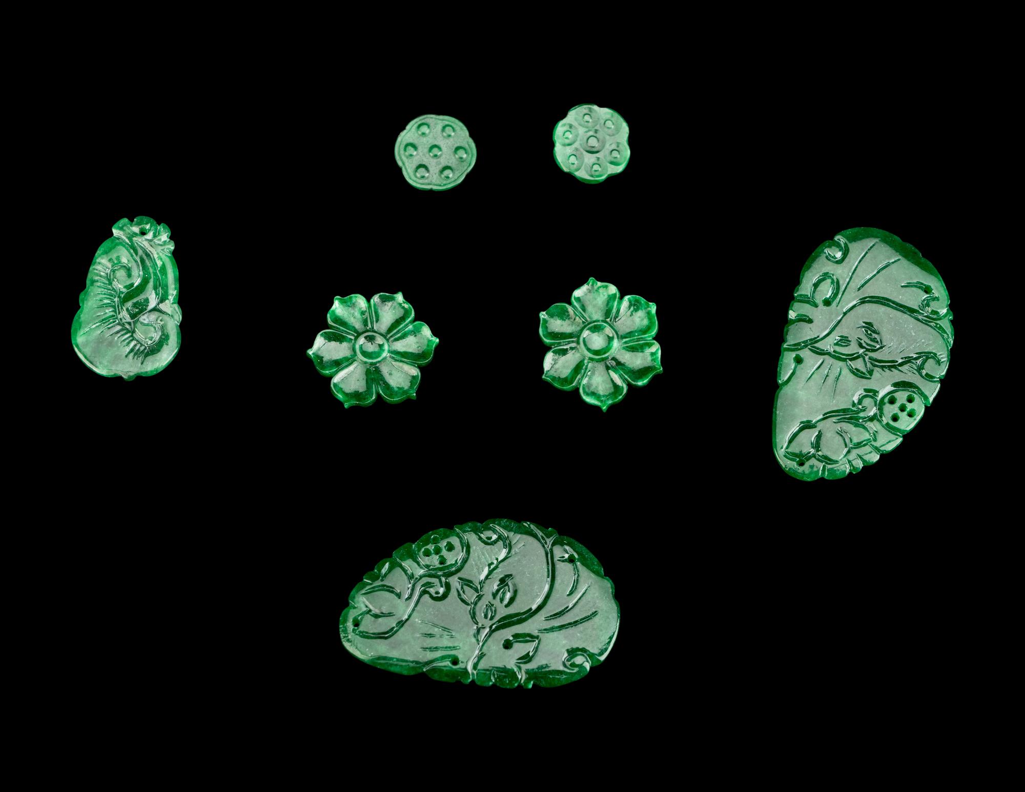 Five Pairs of Chinese Jadiete Jewelry