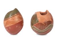 Polychrome Pottery Vases
