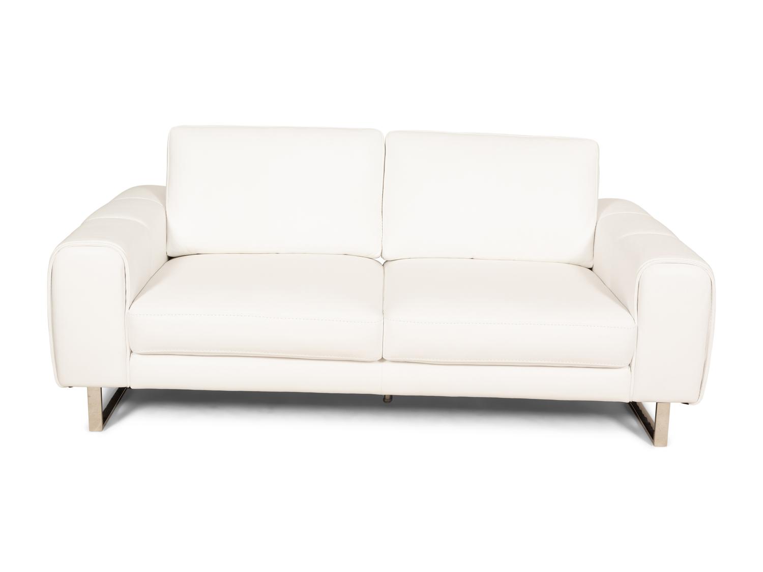 A Modernist Chrome and Leather Sofa
