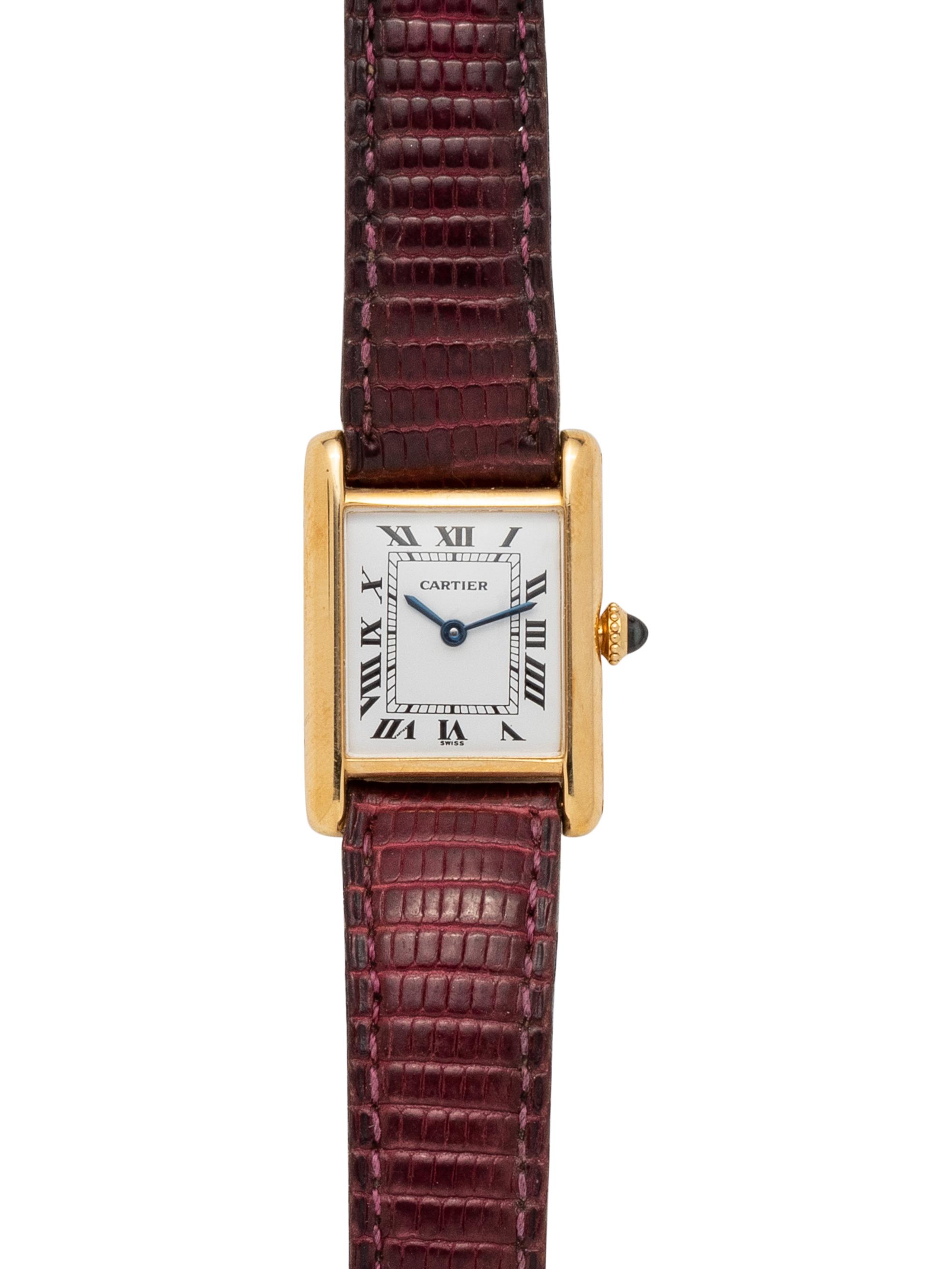 CARTIER, 18K YELLOW GOLD 'TANK' WRISTWATCH