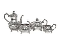 A Victorian Silver Four-Piece Tea and Coffee Service
