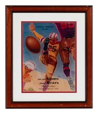 A Group of Four Vintage NFL Advertisements and Memorabilia Formerly Displayed at Mike Ditka’s Restaurant