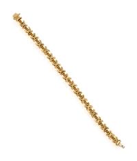 TIFFANY & CO., YELLOW GOLD 'SIGNATURE X' BRACELET