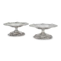 A Pair of American Silver Compotes