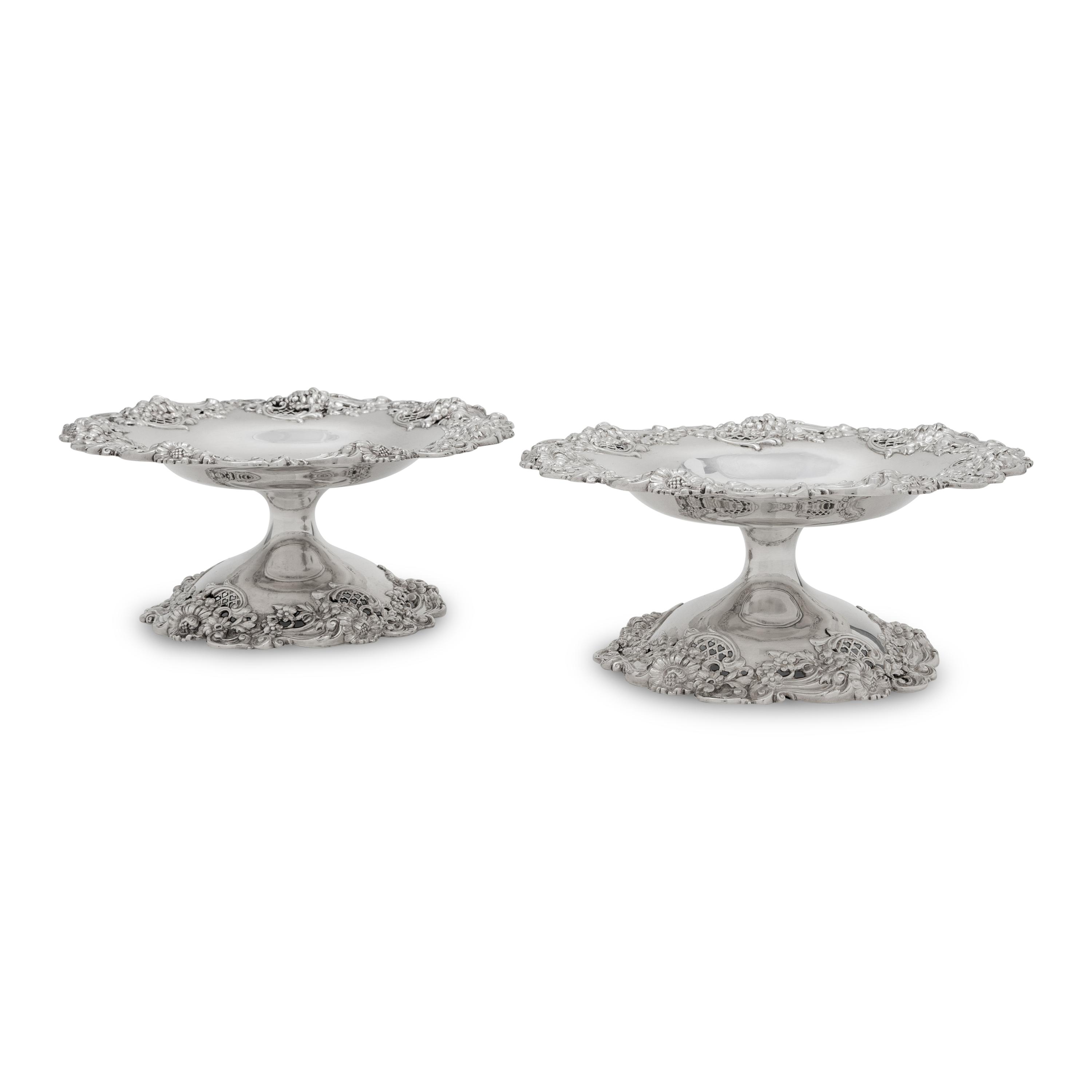 A Pair of American Silver Compotes