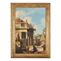 Manner of Viviano Codazzi (Italian, c. 1604-1670) 18th Century — Capricci with Figures