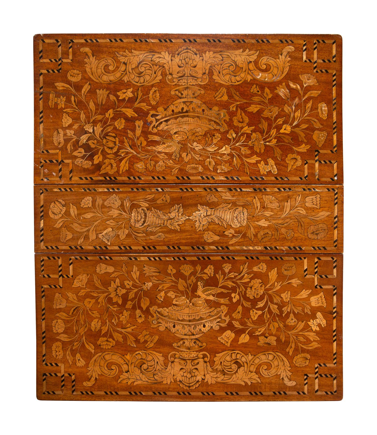 A Dutch Marquetry Drop-Leaf Table