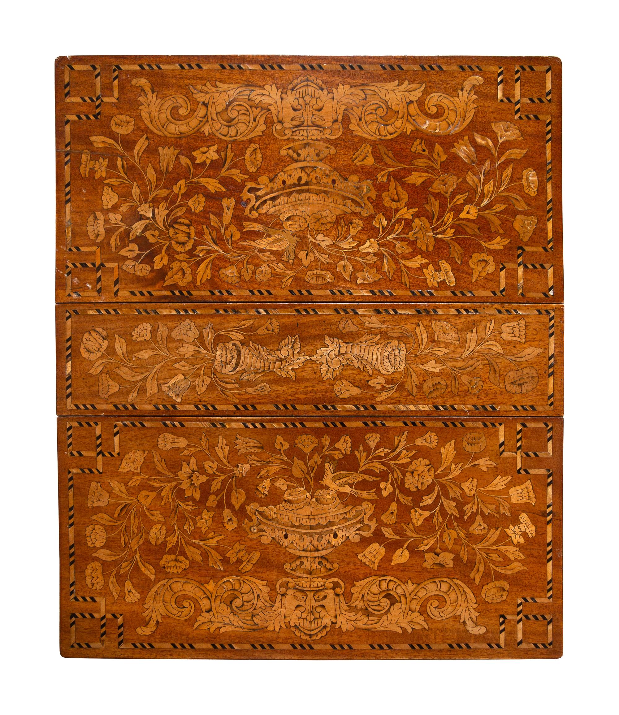 A Dutch Marquetry Drop-Leaf Table