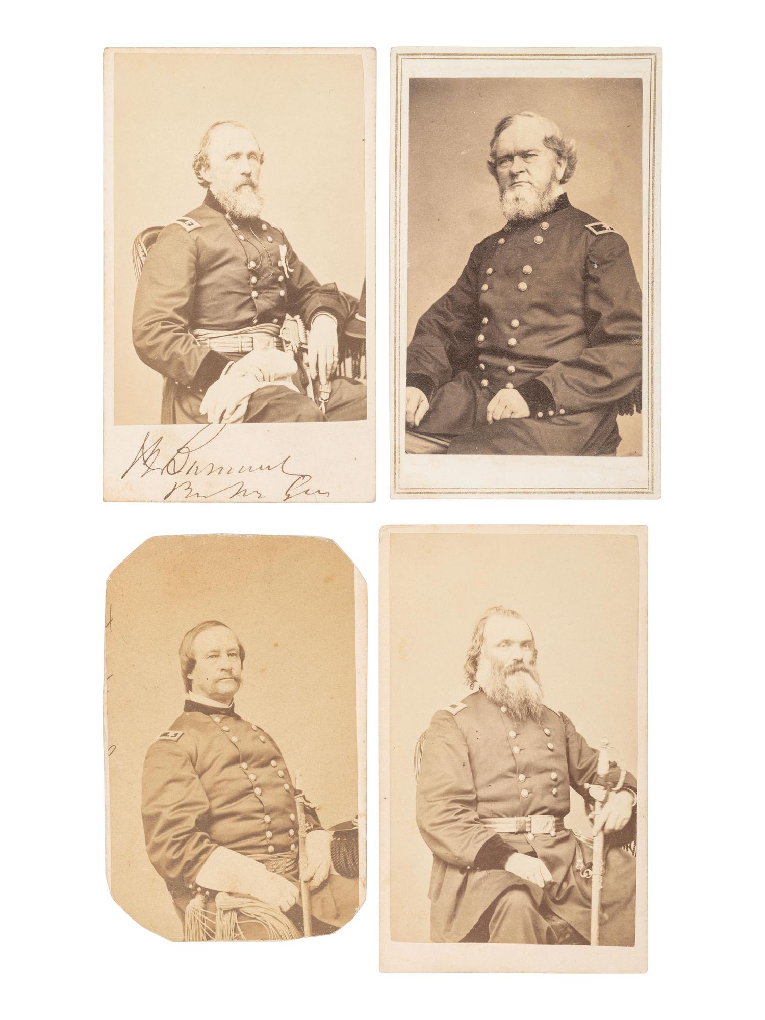 [LINCOLN, Abraham (1809-1865)]. CDVs featuring members of the honor guard that accompanied Lincoln's body from Washington, DC to Springfield, IL, & other key figures in charge of the funeral.