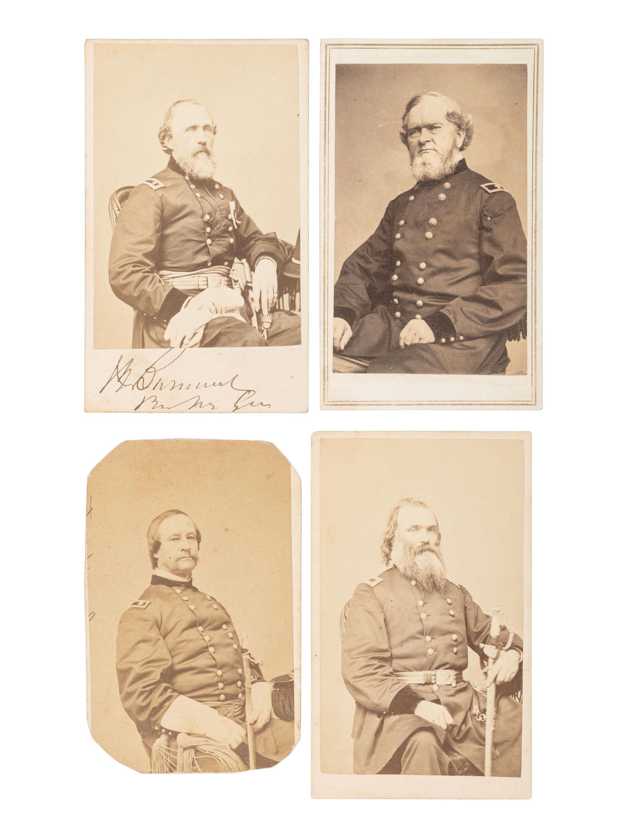 [LINCOLN, Abraham (1809-1865)]. CDVs featuring members of the honor guard that accompanied Lincoln's body from Washington, DC to Springfield, IL, & other key figures in charge of the funeral.