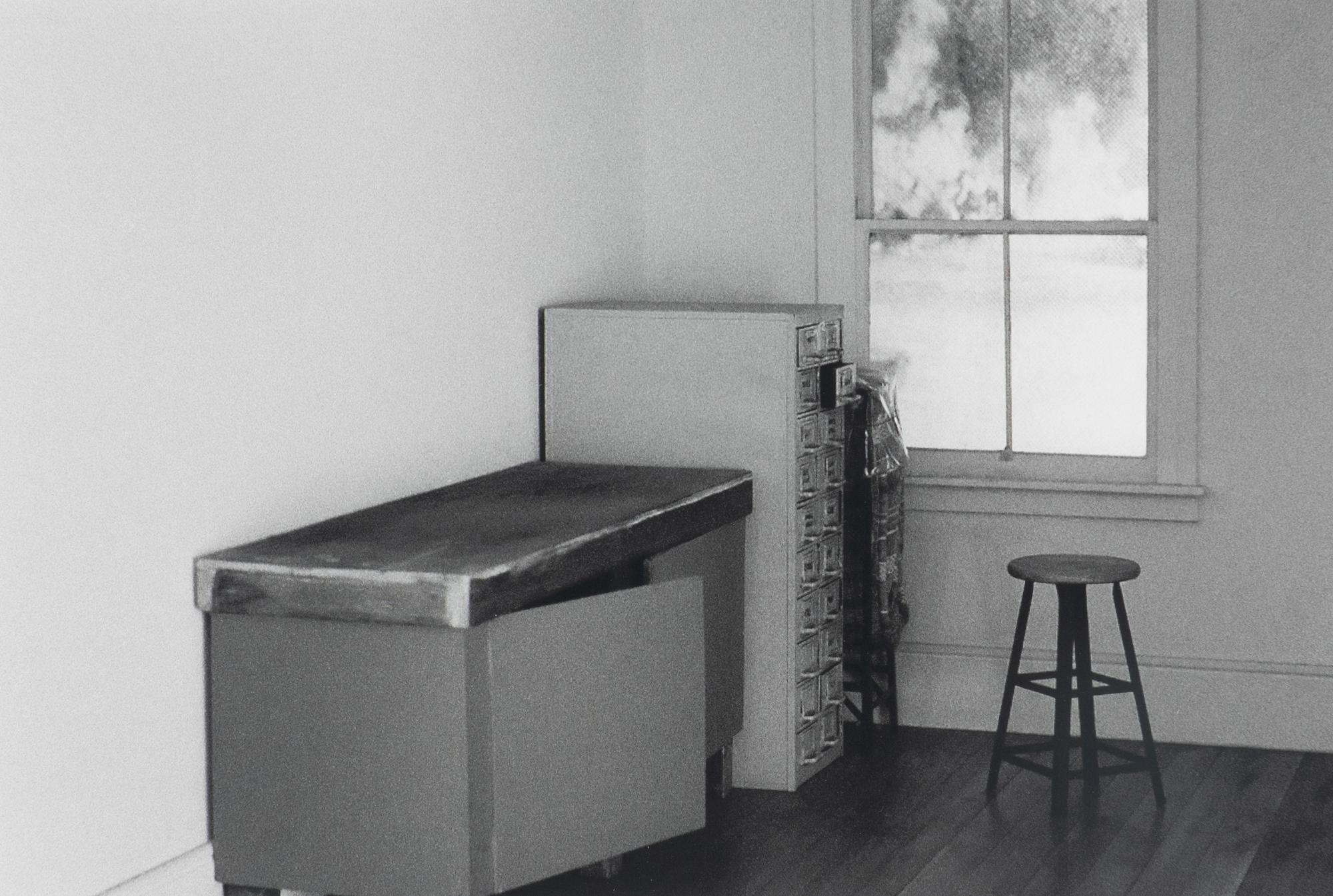 Four works from Studio Projections, 1979 (Number 17, Car Crash; Number 22, Beauty Treatment; Number A1, Village ; and Number A3, Dust Storm); printed 2013