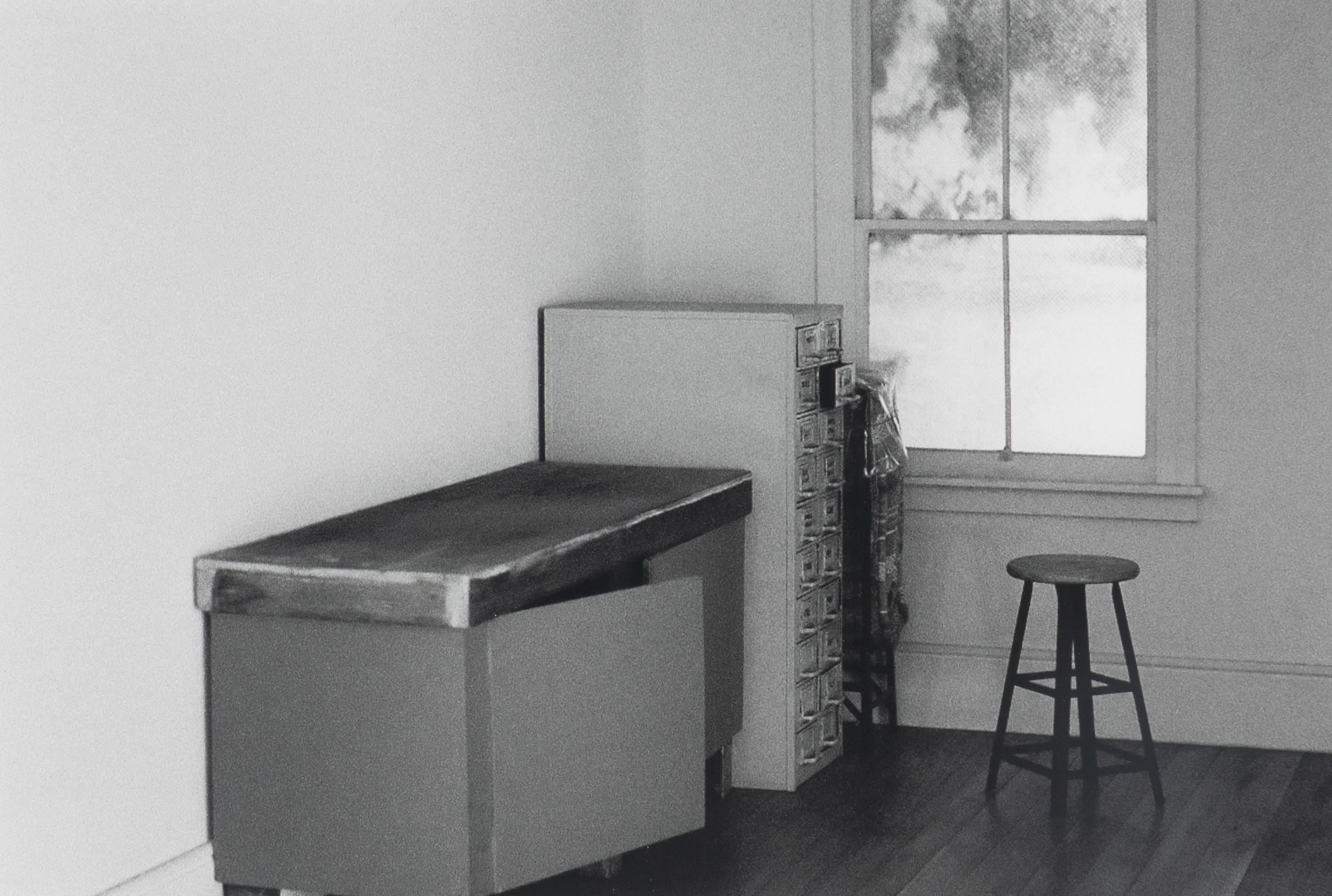 Four works from Studio Projections, 1979 (Number 17, Car Crash; Number 22, Beauty Treatment; Number A1, Village ; and Number A3, Dust Storm); printed 2013