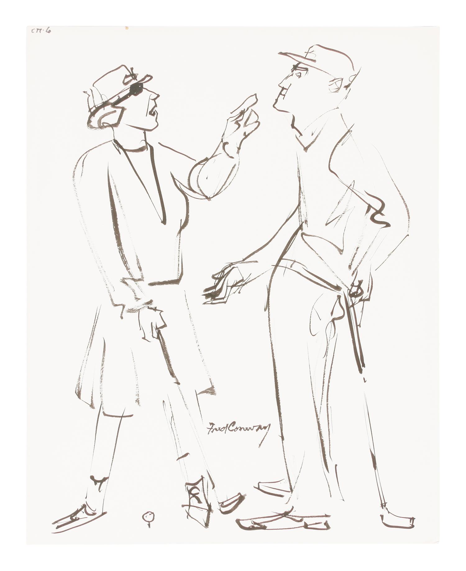 60 works: Unused Sketches for 'How to Keep Your Temper on the Golf Course' by Tommy Bolt, 1969