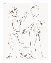 60 works: Unused Sketches for 'How to Keep Your Temper on the Golf Course' by Tommy Bolt, 1969