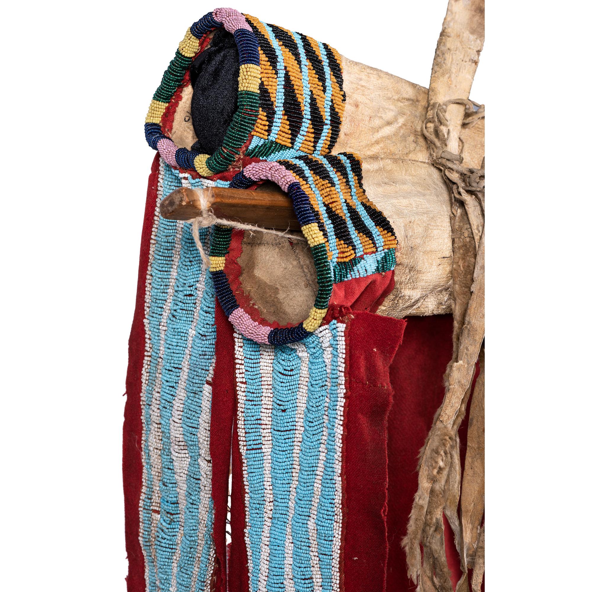 Ute Beaded Mountain Lion Hide Bowcase and Quiver