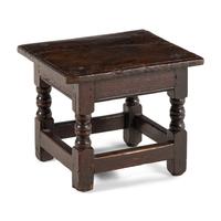 An English Oak Child's Joined Stool