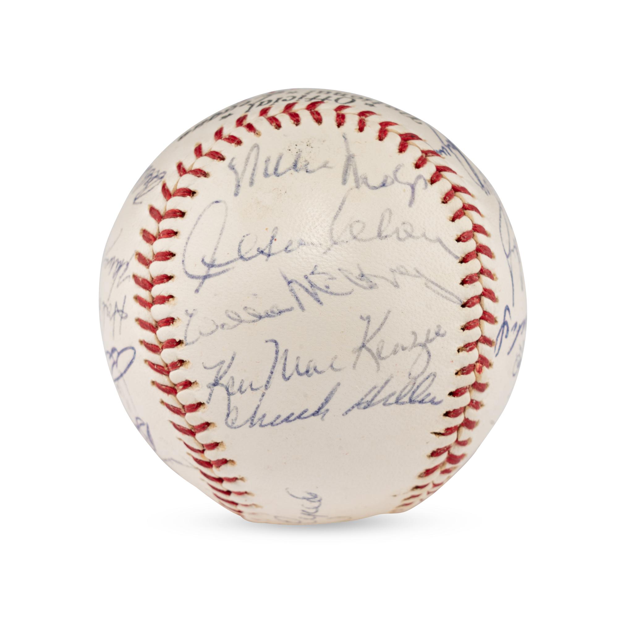 A 1964 San Francisco Giants Team Signed Autograph Baseball Featuring Willie Mays and Multiple Hall of Famers (PSA Letter of Authenticity),