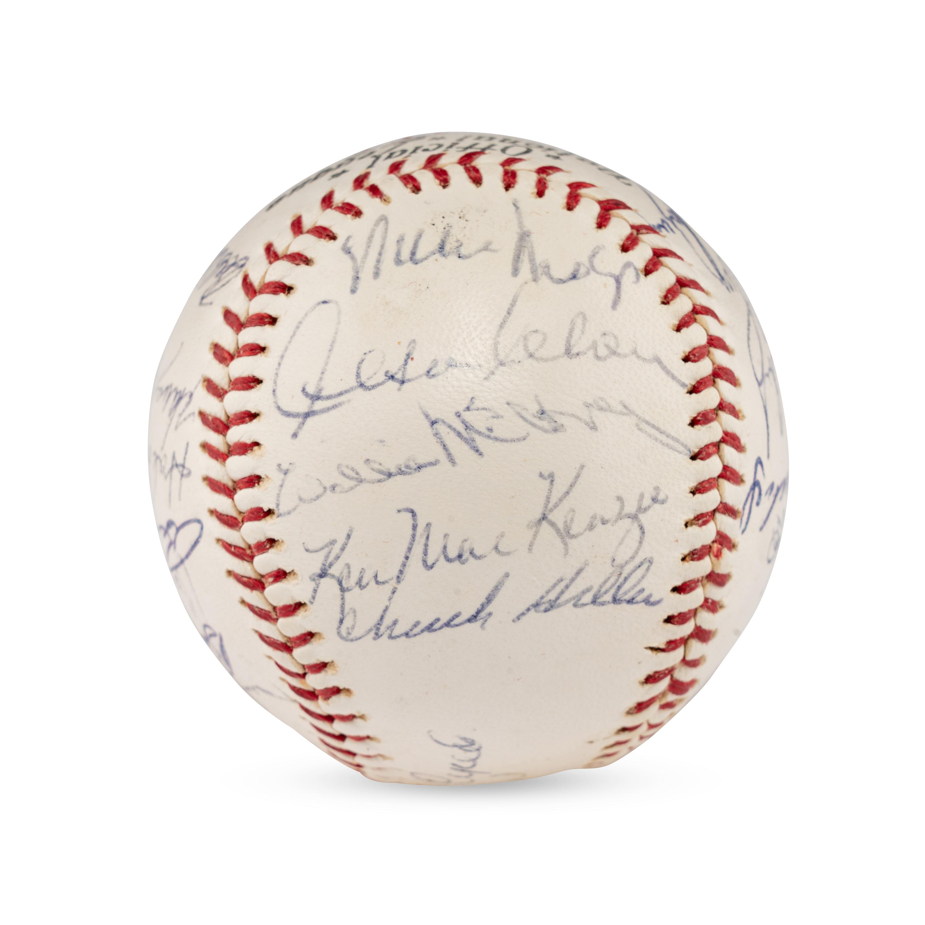 A 1964 San Francisco Giants Team Signed Autograph Baseball Featuring Willie Mays and Multiple Hall of Famers (PSA Letter of Authenticity),