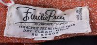 A Pucci Orange Lurex Ensemble, Size 8.