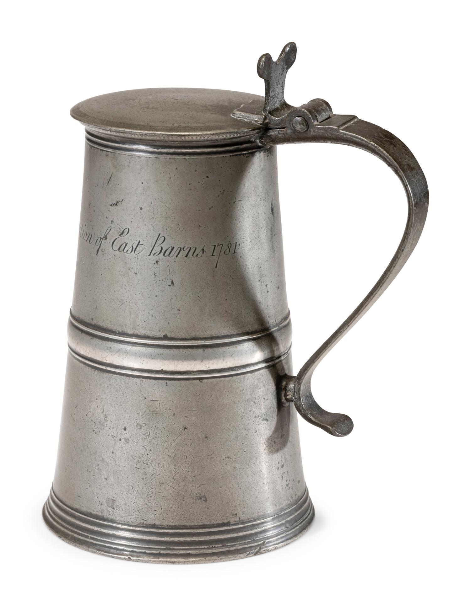 A Scottish Pewter Communion Flagon
