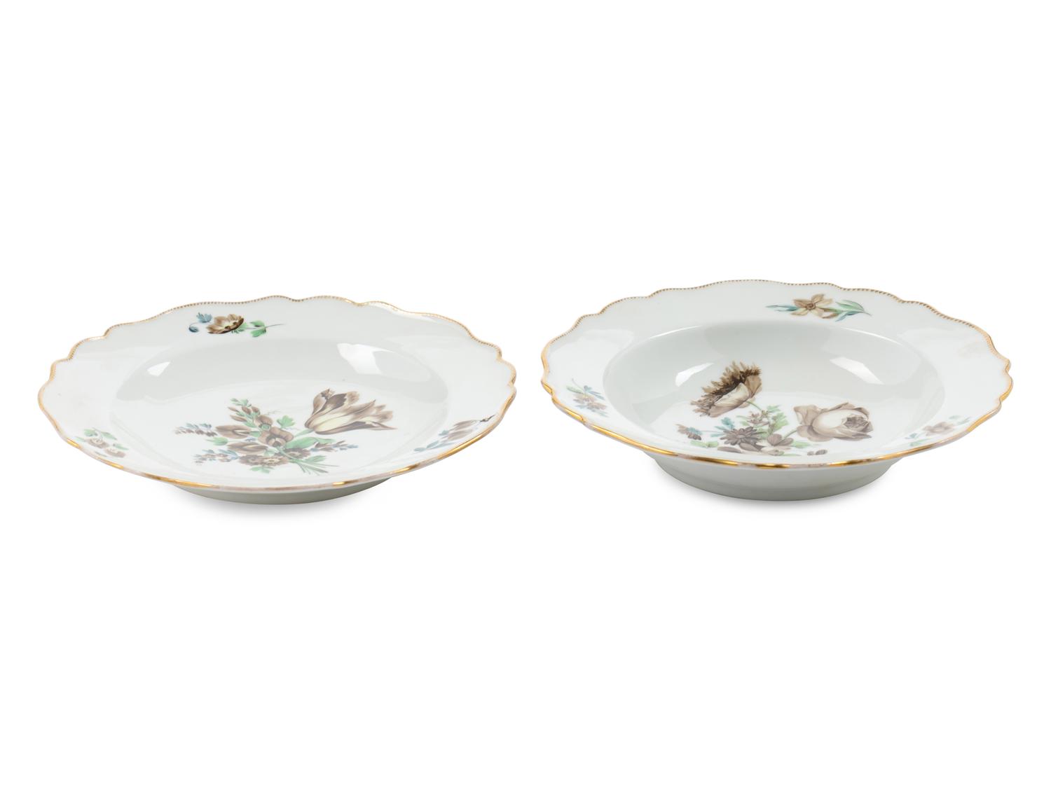 A Popov Factory Porcelain Soup Plate and Underplate