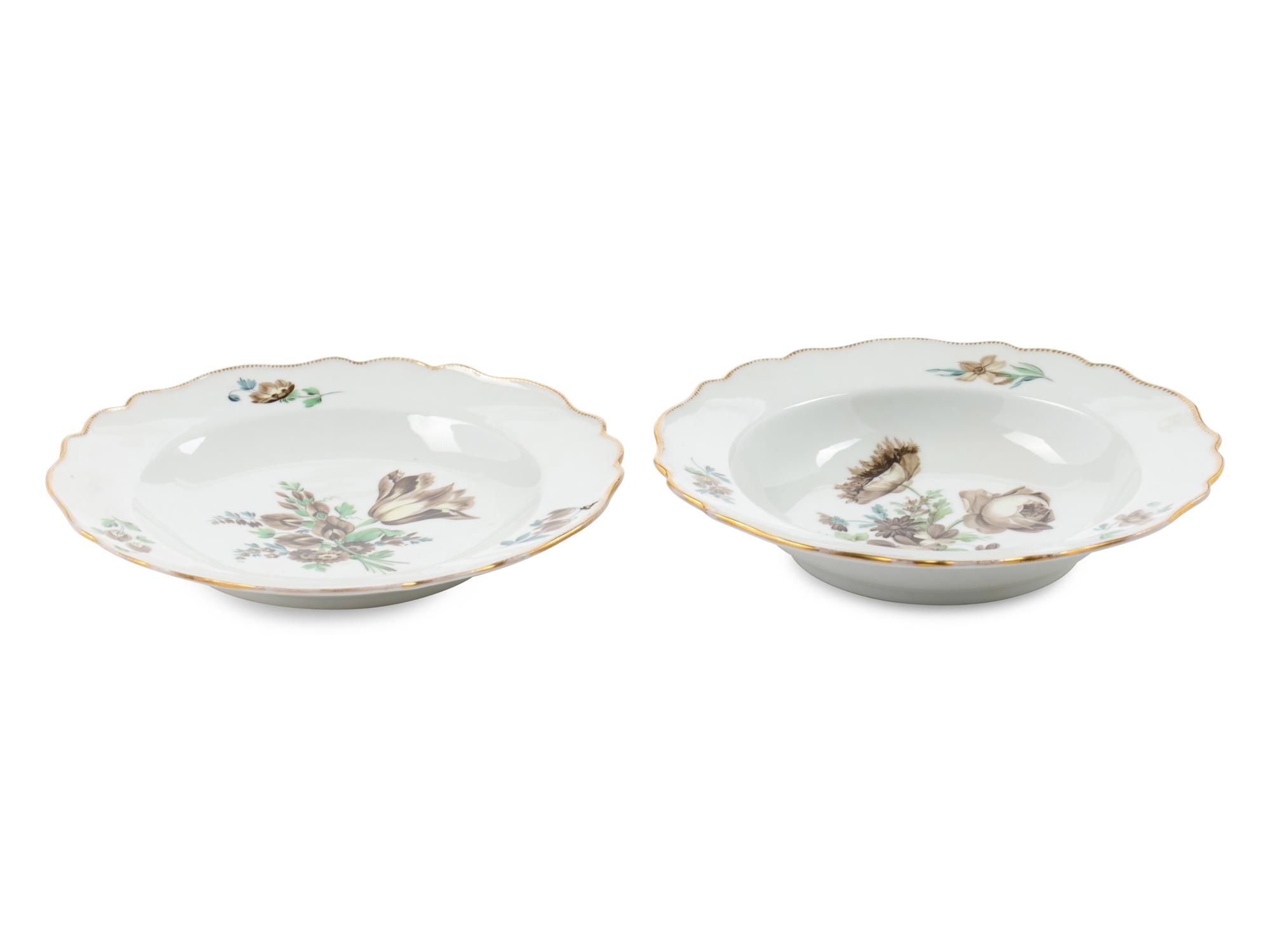 A Popov Factory Porcelain Soup Plate and Underplate