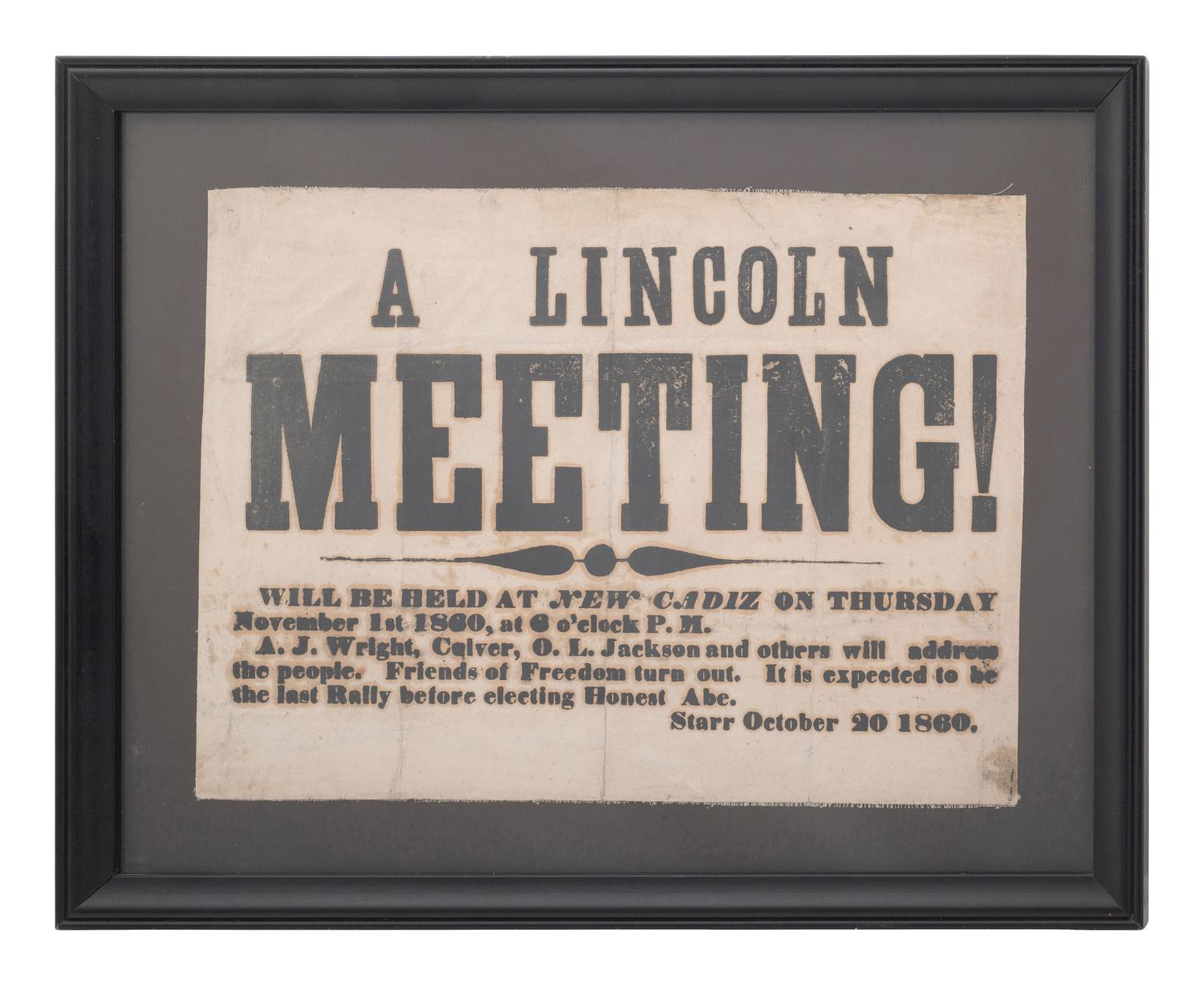JACKSON, Col. Oscar L. (1840-1920). Five journals, incl. descriptions of Oscar L. Jackson's political activism during the 1860 campaign and his service with 63rd OVI, with campaign broadside noting Jackson as a speaker.
