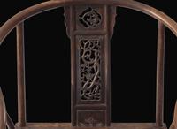 A rare Chinese hardwood horseshoe-back chair, Late Ming to early Qing dynasty 珍罕硬木圈椅 明末或清初