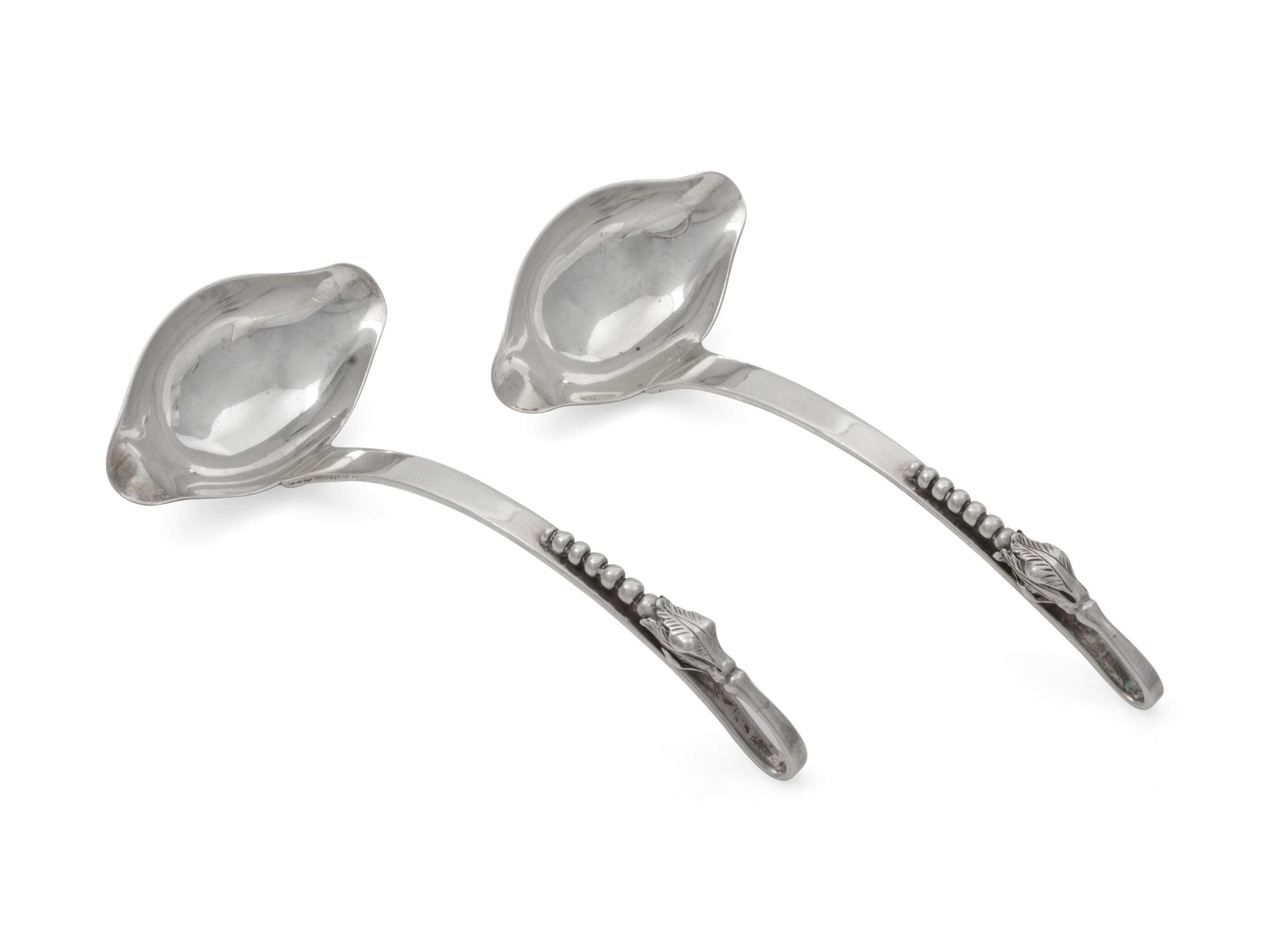 A Pair of Mexican Silver Sauce Ladles