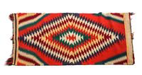 Navajo Germantown Saddle Blanket 39 1/4 x 23 1/4 inches