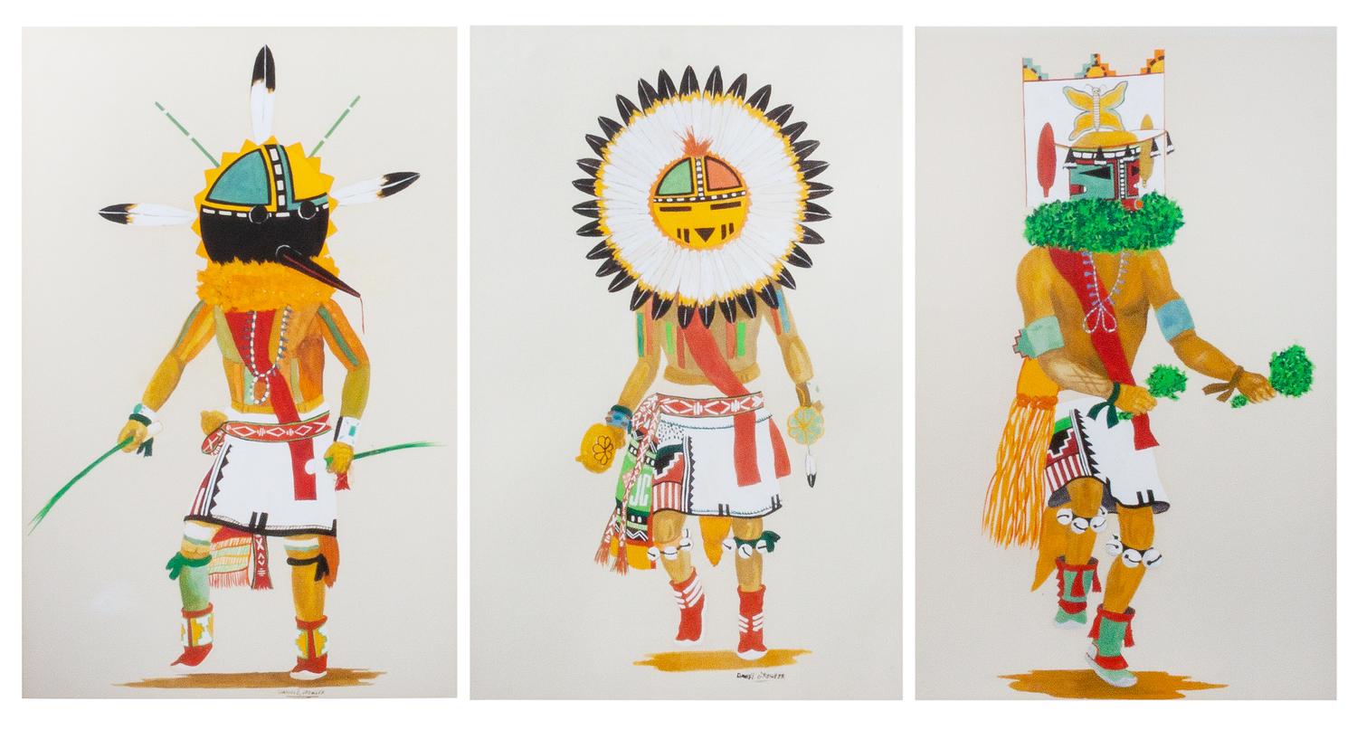 Daniel Growler 17 1/2 x 11 1/2 inches each — (Paiute, 21st Century)