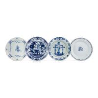 A Collection of Four Dutch Delft Blue and White Articles