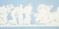 A Wedgwood Blue and White Jasperware Plaque, The Rape of Proserpina