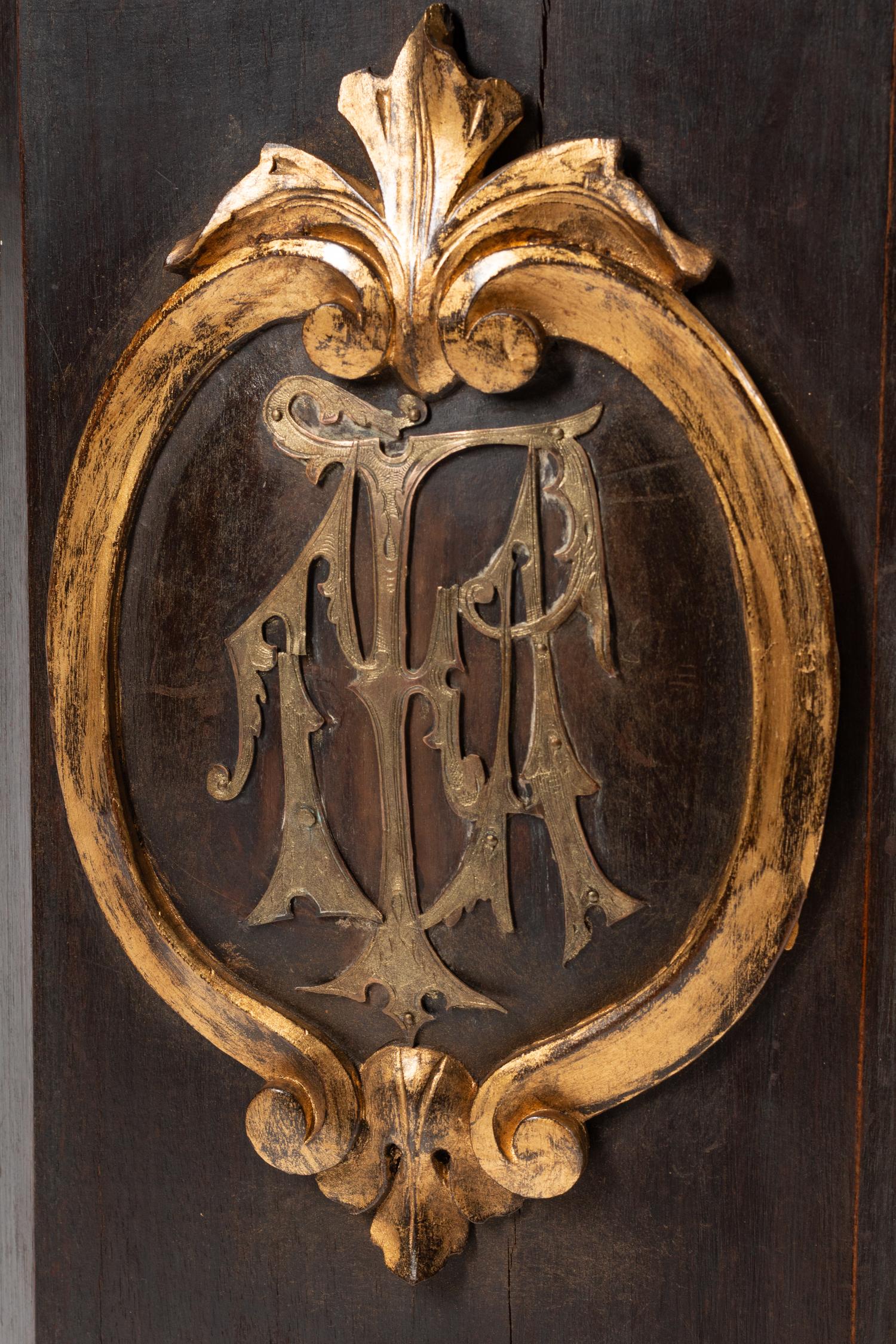 A Continental Bronze Mounted Faux Marble Painted and Parcel Gilt Pedestal