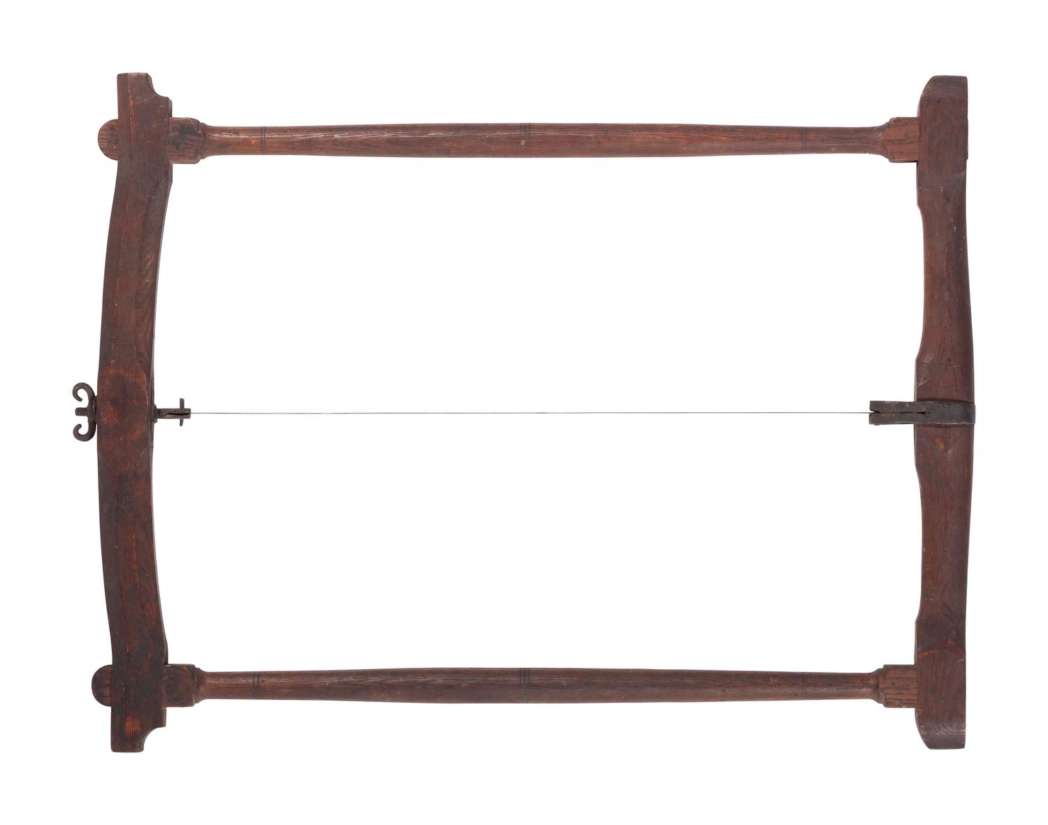 Four Wrought and Cut Iron and Wood Farm Saws