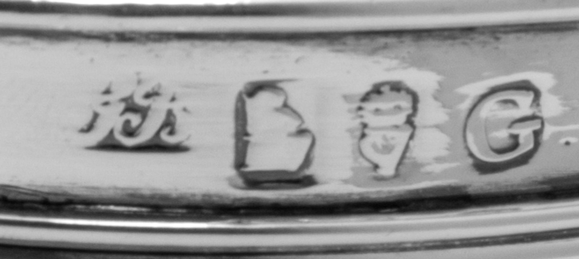 A Pair of Irish George III Silver Salts, Gustavus Byrne, Dublin, 1779, each in the form of a pail, the bodies with banded decoration.