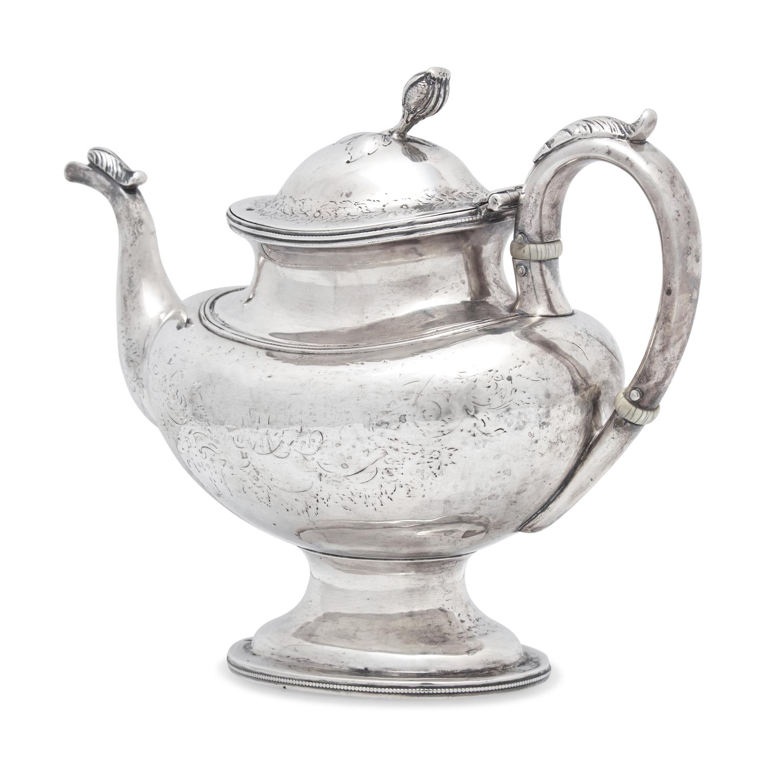 A Coin Silver Teapot