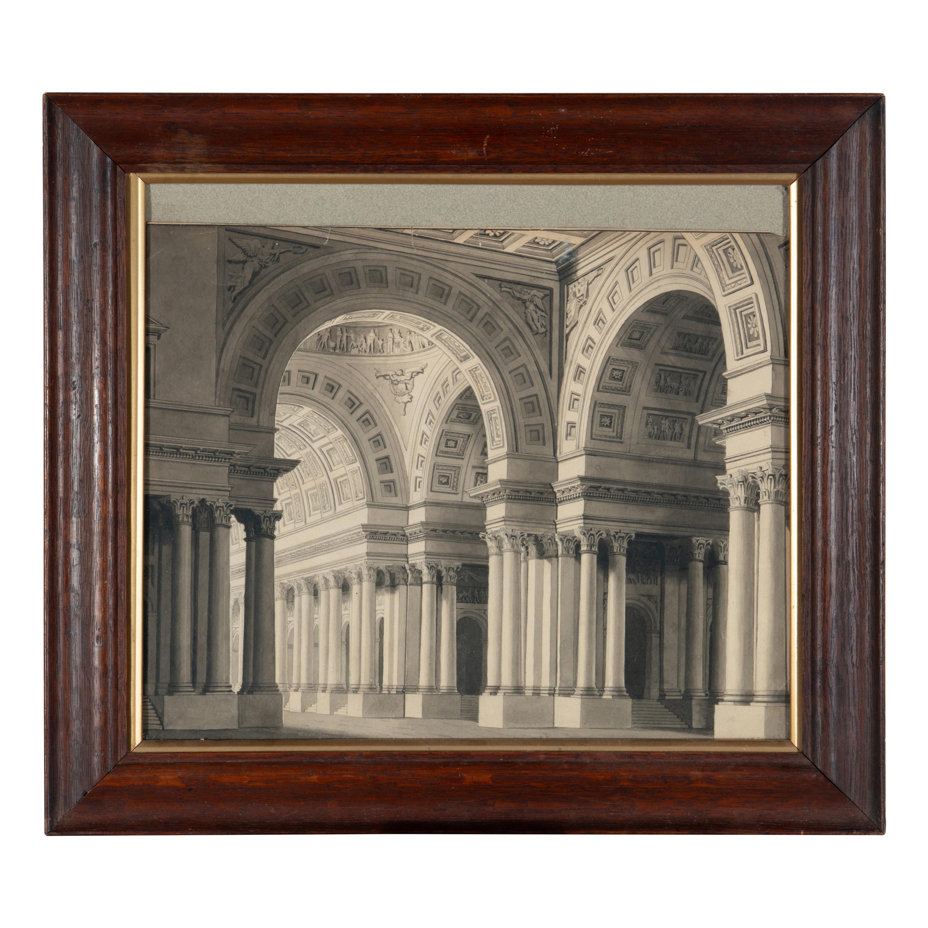 An Architectural Drawing of a Cathedral