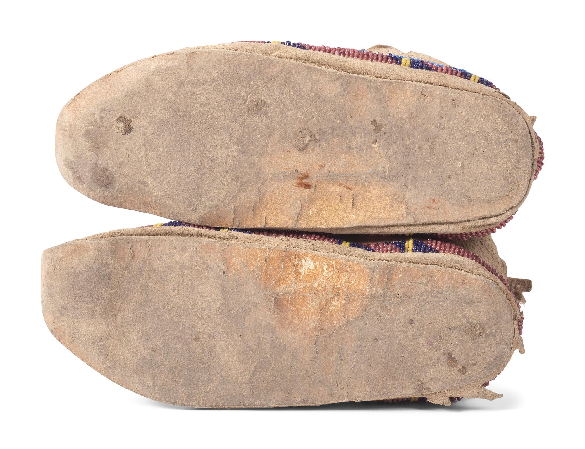 Cheyenne Beaded Hide Moccasins