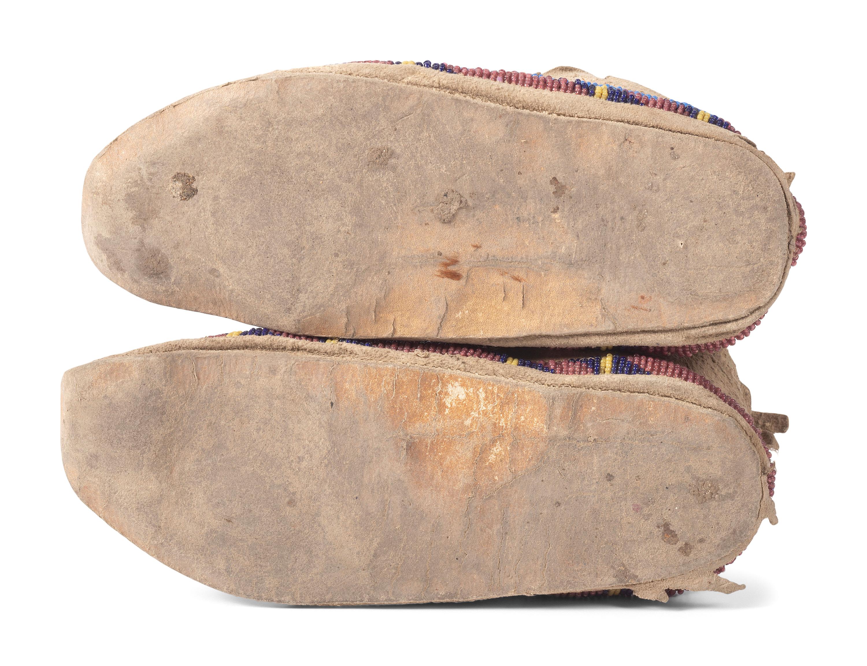 Cheyenne Beaded Hide Moccasins
